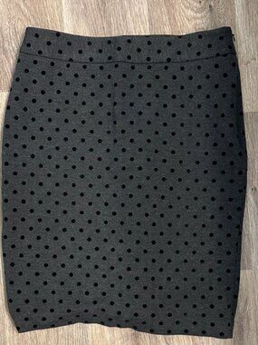 White House Black Market Black Polka Dot Pencil Skirt